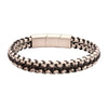 Matte Steel Box Chain Wax Cord Bracelet