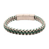 Matte Steel Box Chain Wax Cord Bracelet