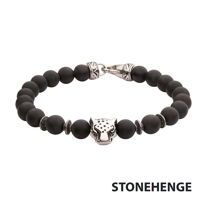 8mm Black Onyx Bead Bracelet