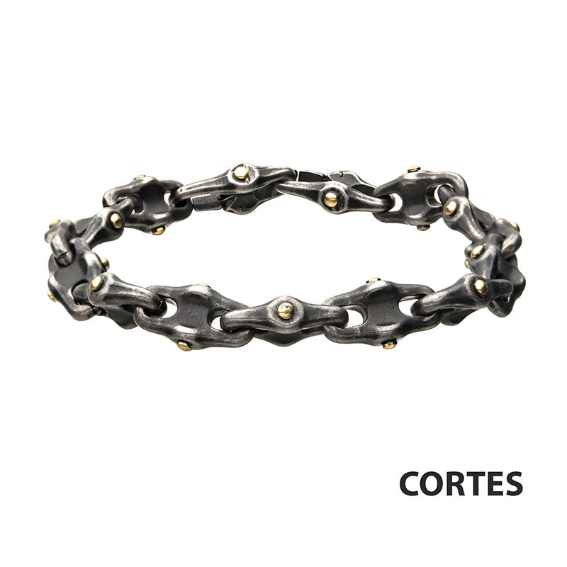 Steel Antique Distressed Mariner Chain Bracelet