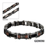 Double Sided Black IP & Cappuccino Greek Keys Bracelet