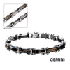 Double Sided Steel Black & Rose Gold IP Bracelet