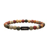 Matte Picaso Gemstone Stretch Bead Bracelet