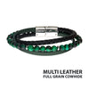 Green Tiger Eye Beads Layered Bracelet