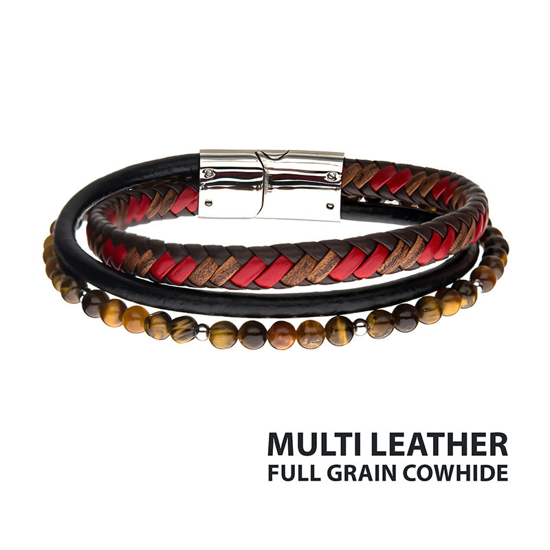 Tiger Eye Beads Layered Bracelet