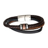 Black IP & Rose Gold Beads Layered Bracelet