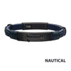 Blue Leather Anchor Bracelet