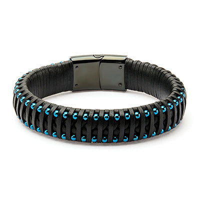 Black Leather Edge Bracelet