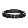 Black Plated & Steel Link Bracelet