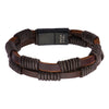 Double Brown Leather Bracelet