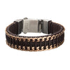 Brown & Black Weave Leather Bracelet