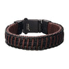 Red & Brown Weave Leather Bracelet