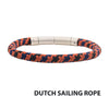 6mm Burnt Orange Blue & Black Nylon Cord Bracelet