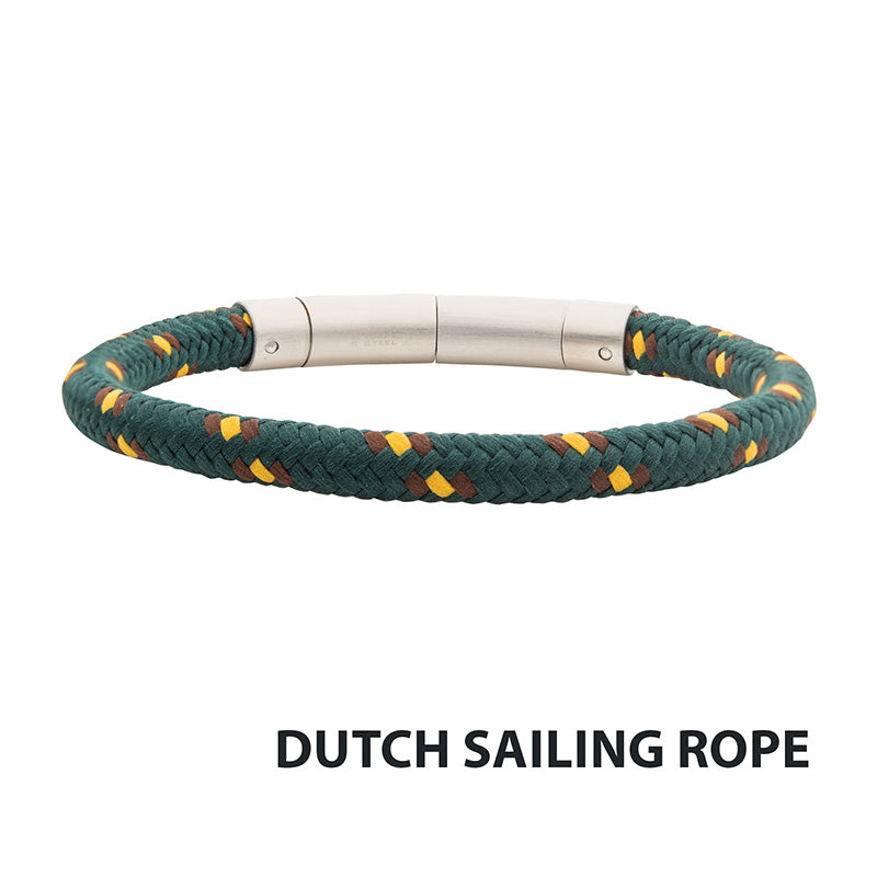 6mm Green Brown & Yellow Nylon Cord Bracelet