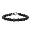 8mm Black Lava Beads Bracelet