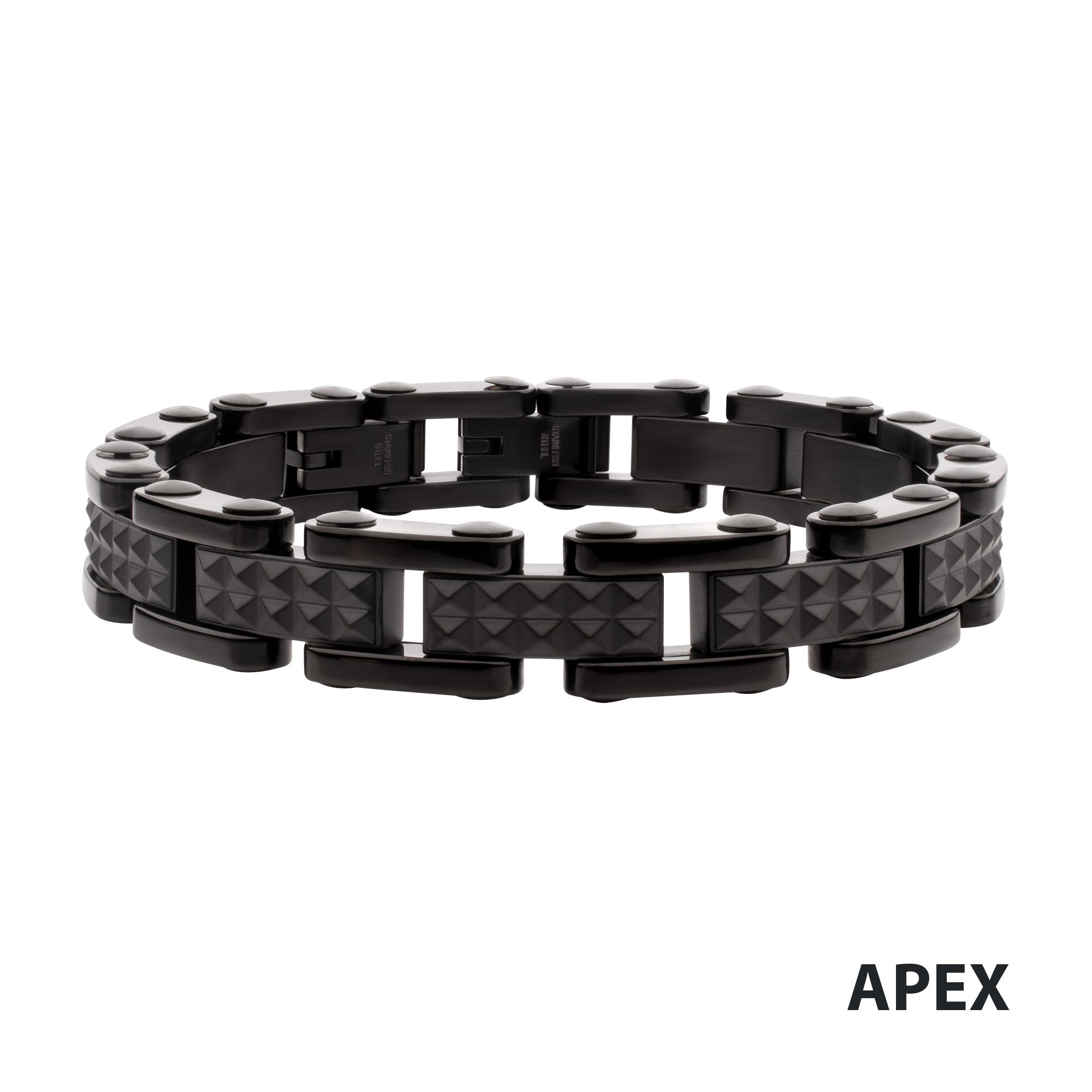 Black IP Steel Link Bracelet