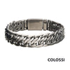 Matte Steel Double Helix Chain Bracelet