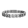 Steel Matte Double Spiga Colossi Link & Chain Bracelet