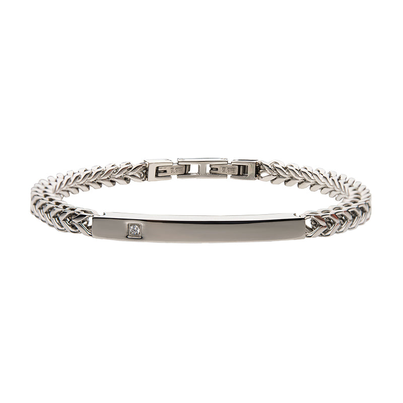 Steel Franco Chain ID Bracelet