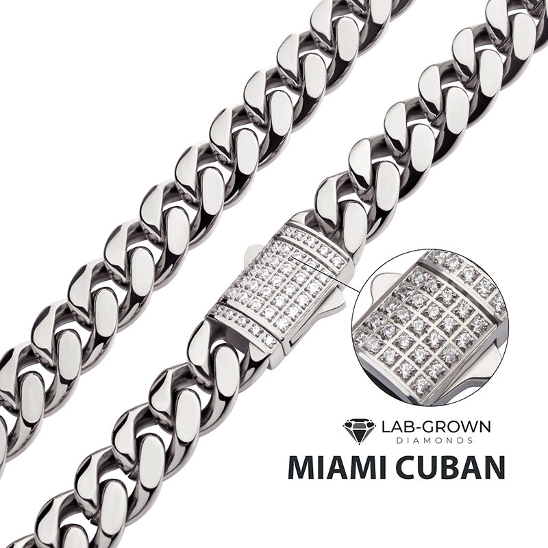 10mm Steel Miami Cuban Chain Necklace