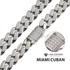 12mm Steel Miami Cuban Chain Necklace