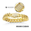 12mm 18K Gold IP Miami Cuban Chain Bracelet