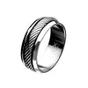 Polished Casted Steel Inlayed Ring