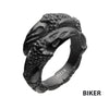 Steel & Black IP Oxidized Claw Ring