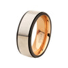 Steel Matte Rose Gold IP & Black IP Ring
