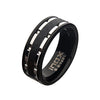 Black Carbon Fiber Hammered Ring