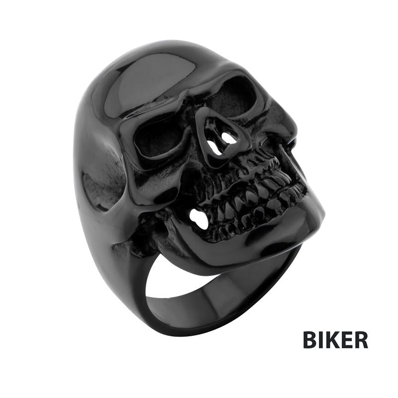 Black IP Skull All Teeth Out Ring
