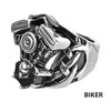 Black Oxidized Engine Look Ring
