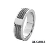 Steel Cable Inlayed Comfort Fit Ring