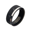 Matte Steel & Black IP Notch Ring