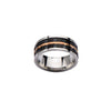 Black IP & Rose Gold IP Groove Spinner Ring