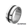 Steel Black CZ Ring