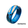 Steel & Blue IP Spinner American Flag Pride Ring