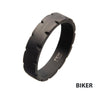 Steel & Gun Metal IP Chiseled Band Ring