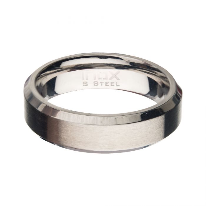 8mm Stainless Steel Satin Band Ring