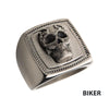 Black Oxidized Matte Steel 3D Skull Ring