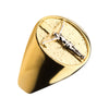 Gold IP Inlay Ring