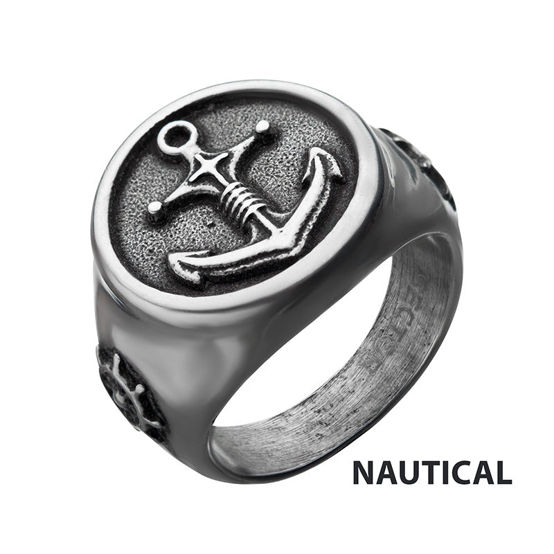 Steel Antiqued Ring
