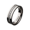 Polished Steel Band in Bead Channel Setting Ring