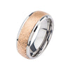 Steel & Gold IP Patterned Design Ring