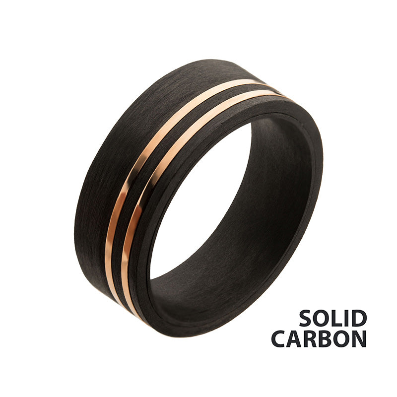 Solid Carbon Comfort Fit Ring