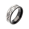 Black IP Steel Comfort Fit Ring