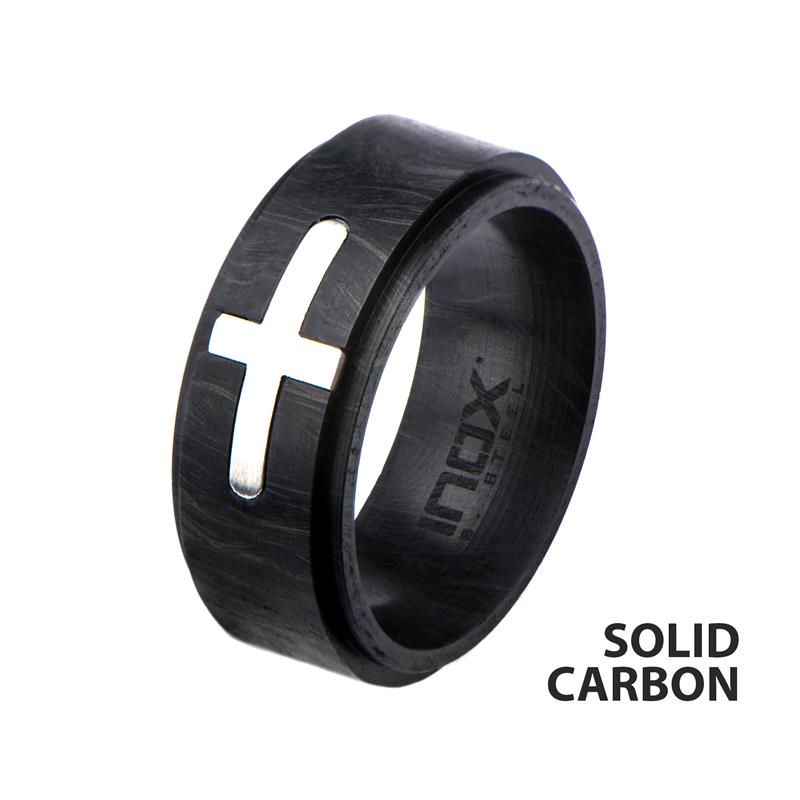 Center Celtic Design Carbon Fiber Ring