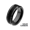 Black IP Carbon Fiber Ring