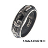 7mm Gun Metal IP 3D Canyon Pattern Ring