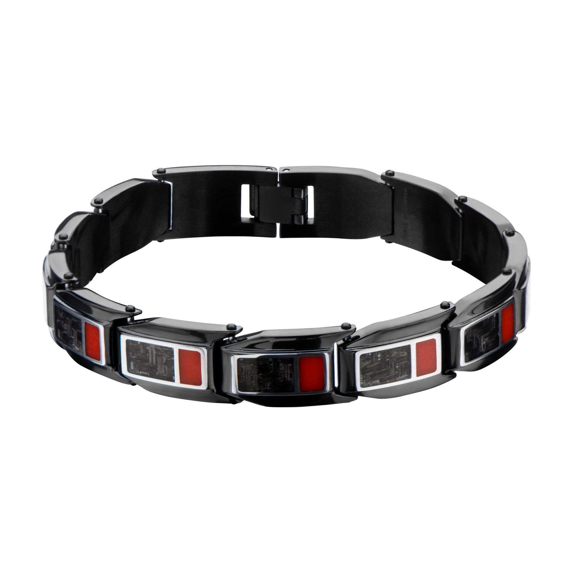 Polished Black IP Carbon Fiber Ring